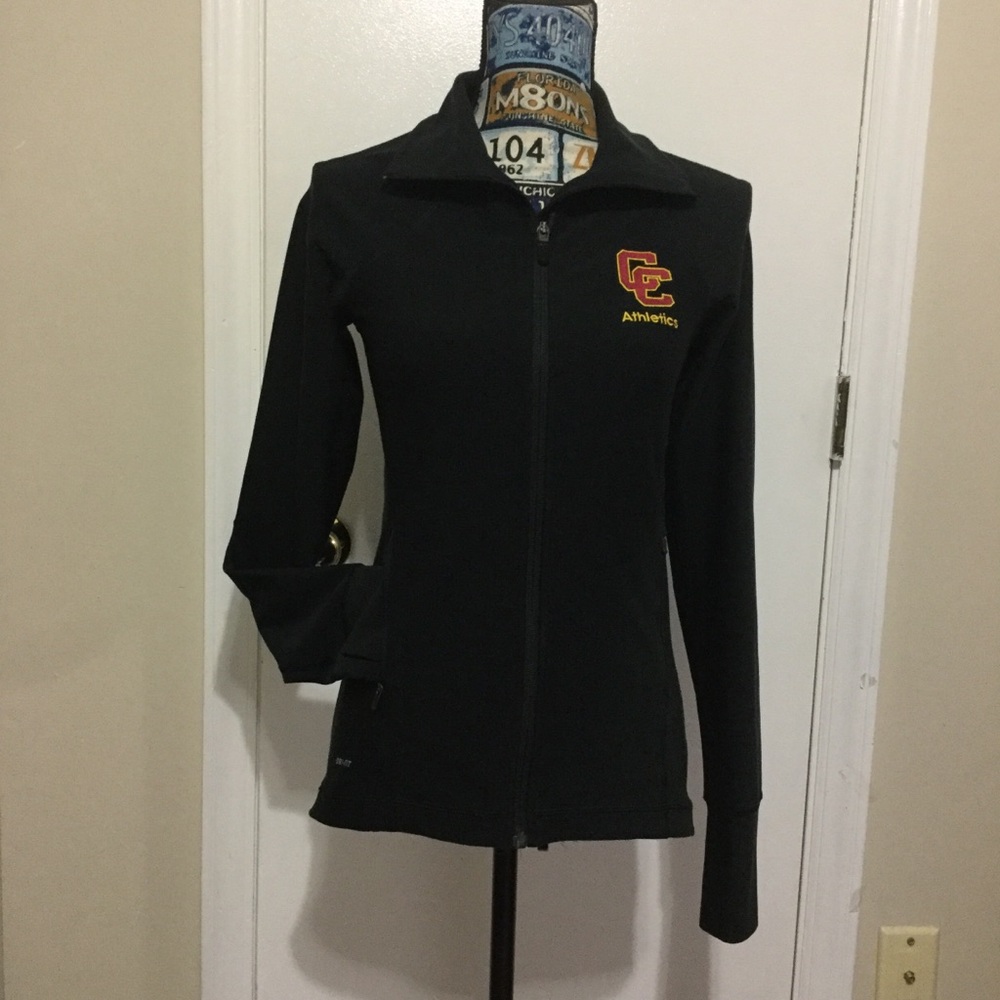 EUC Nike Dri-Fit Athletics Sport Zip-Up Running Black  sweatshirt